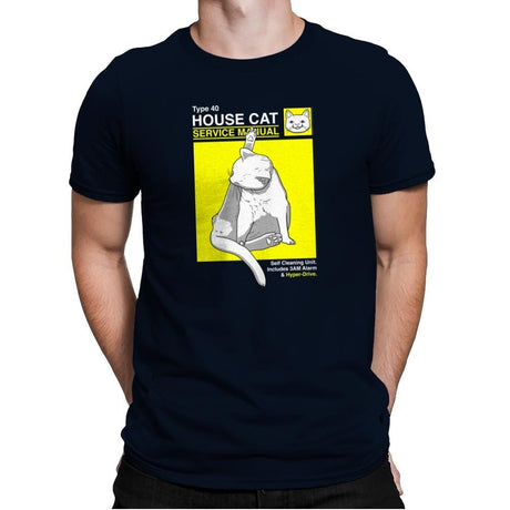 House Cat Service Manual Exclusive - Mens Premium T-Shirts RIPT Apparel Small / Midnight Navy