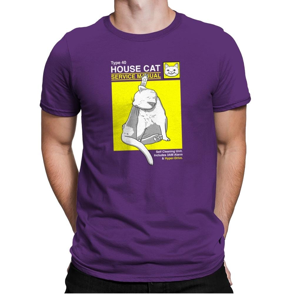 House Cat Service Manual Exclusive - Mens Premium T-Shirts RIPT Apparel Small / Purple Rush