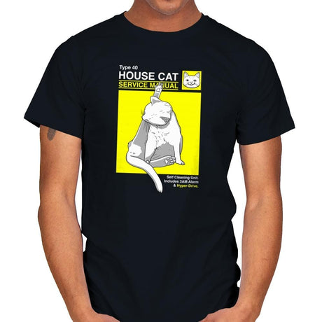 House Cat Service Manual Exclusive - Mens T-Shirts RIPT Apparel Small / Black