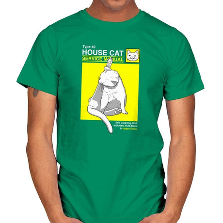 House Cat Service Manual Exclusive - Mens T-Shirts RIPT Apparel Small / Kelly Green