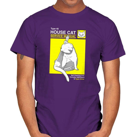 House Cat Service Manual Exclusive - Mens T-Shirts RIPT Apparel Small / Purple