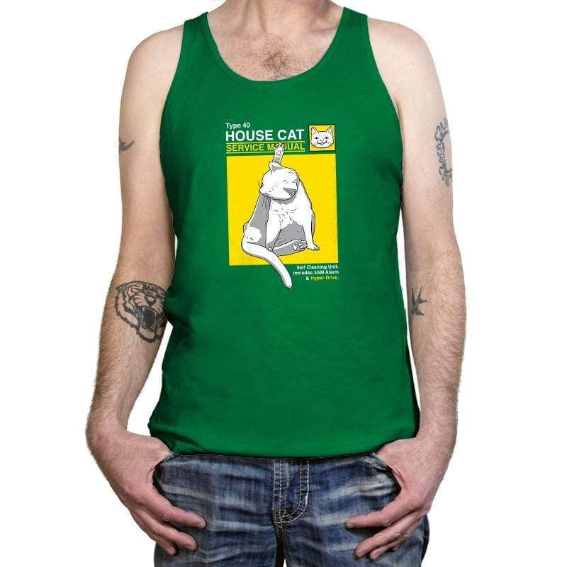 House Cat Service Manual Exclusive - Tanktop Tanktop RIPT Apparel X-Small / Kelly