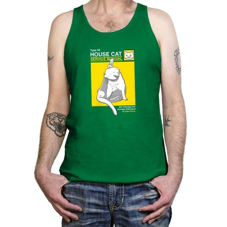 House Cat Service Manual Exclusive - Tanktop Tanktop RIPT Apparel X-Small / Kelly