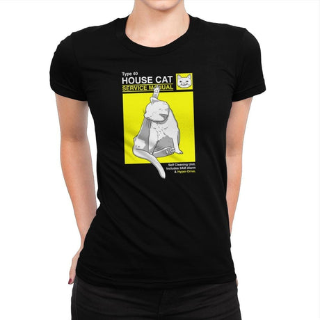 House Cat Service Manual Exclusive - Womens Premium T-Shirts RIPT Apparel Small / Indigo