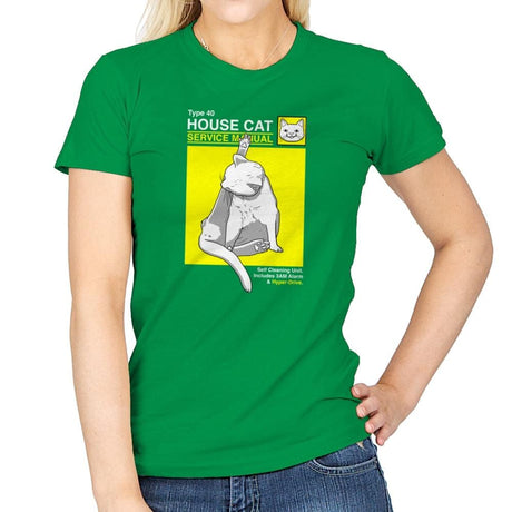 House Cat Service Manual Exclusive - Womens T-Shirts RIPT Apparel Small / Irish Green