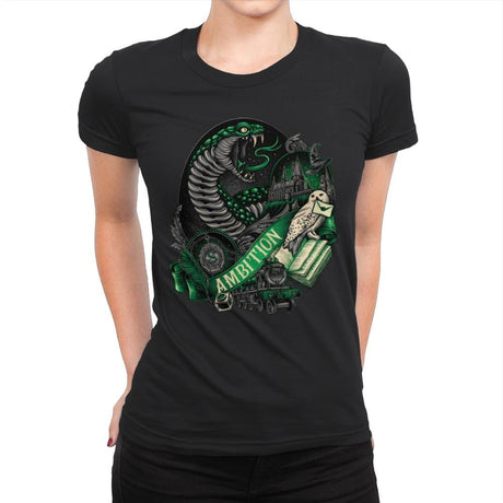 House of Ambition  - Womens Premium T-Shirts RIPT Apparel Small / Black