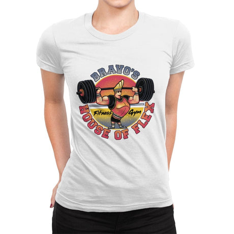 House of Flex! - Womens Premium T-Shirts RIPT Apparel Small / White