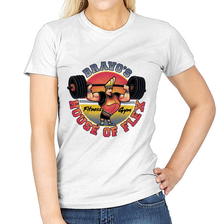 House of Flex! - Womens T-Shirts RIPT Apparel Small / White