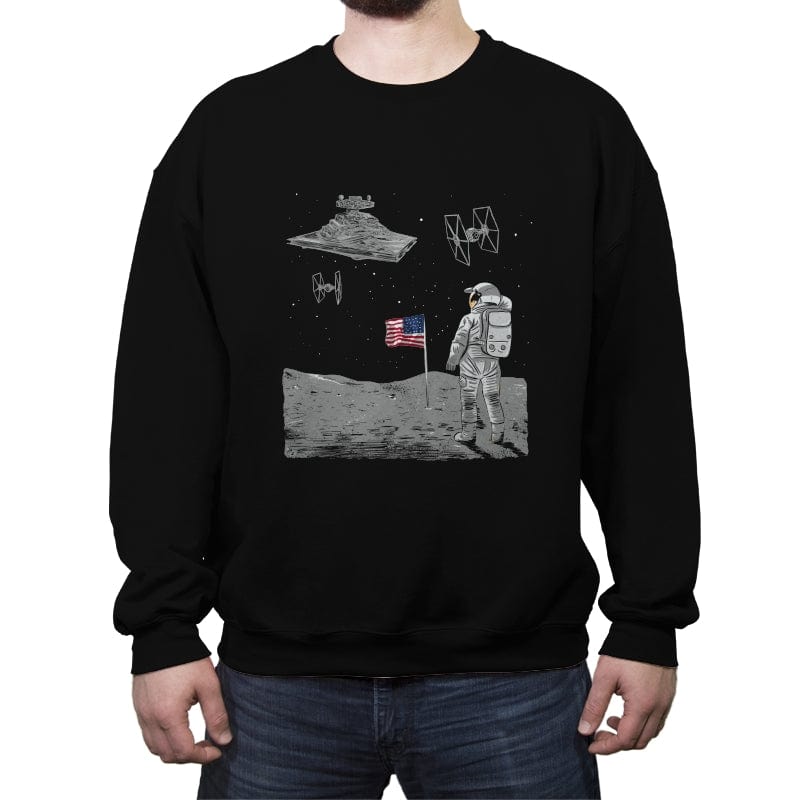Houston, Now We really have Problems - Crew Neck Sweatshirt Crew Neck Sweatshirt RIPT Apparel Small / Black