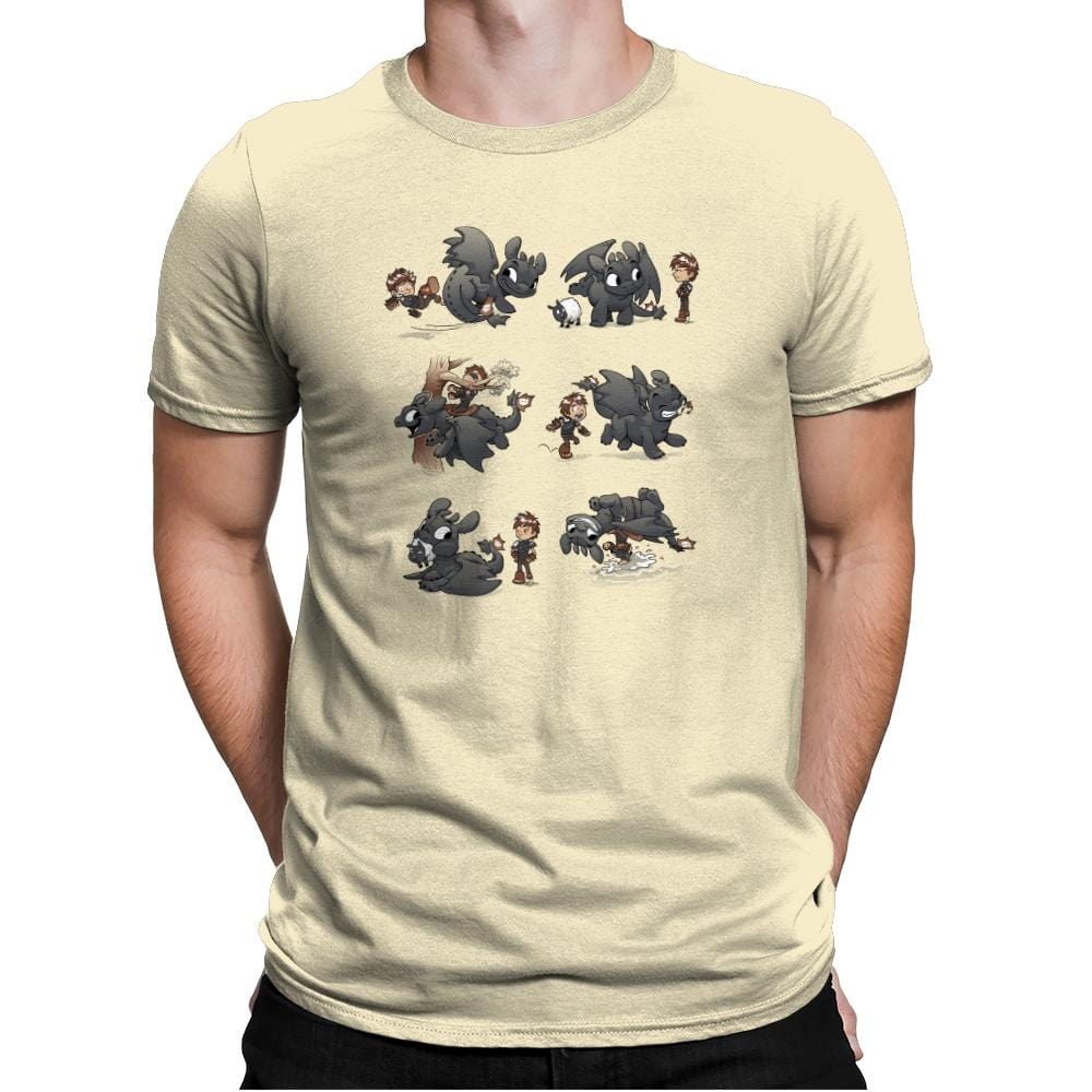 How Not To Train - Miniature Mayhem - Mens Premium T-Shirts RIPT Apparel Small / Natural