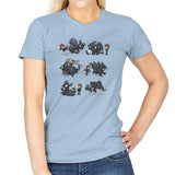 How Not To Train - Miniature Mayhem - Womens T-Shirts RIPT Apparel Small / Light Blue