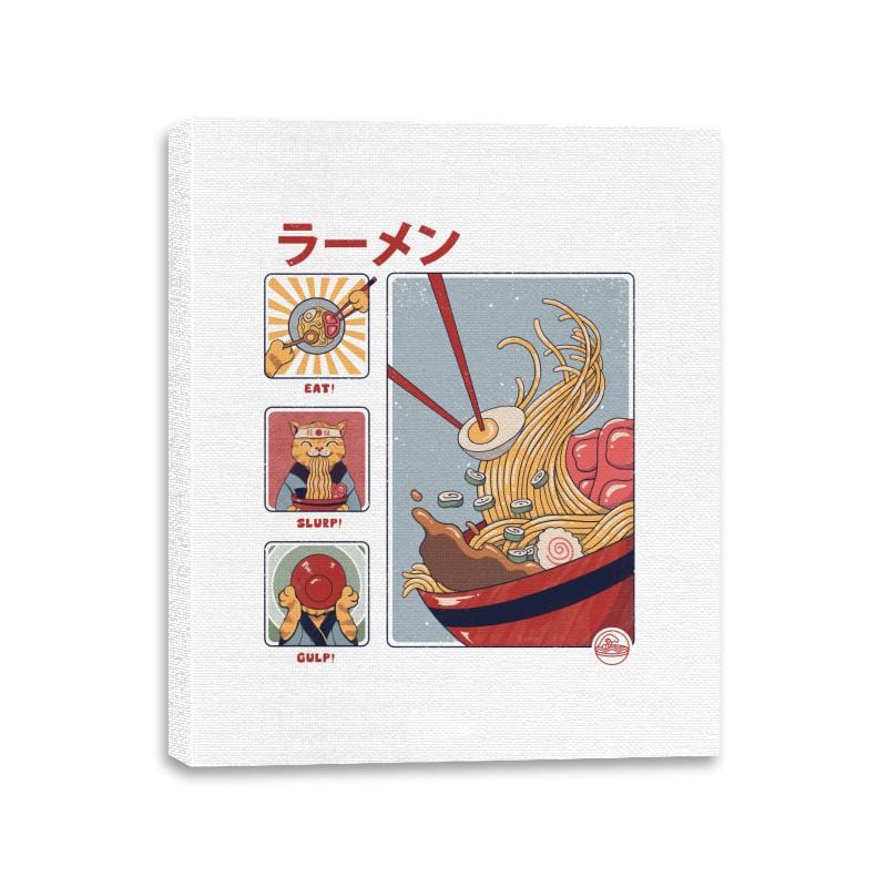 How to Eat Ramen - Canvas Wraps Canvas Wraps RIPT Apparel 11x14 / White