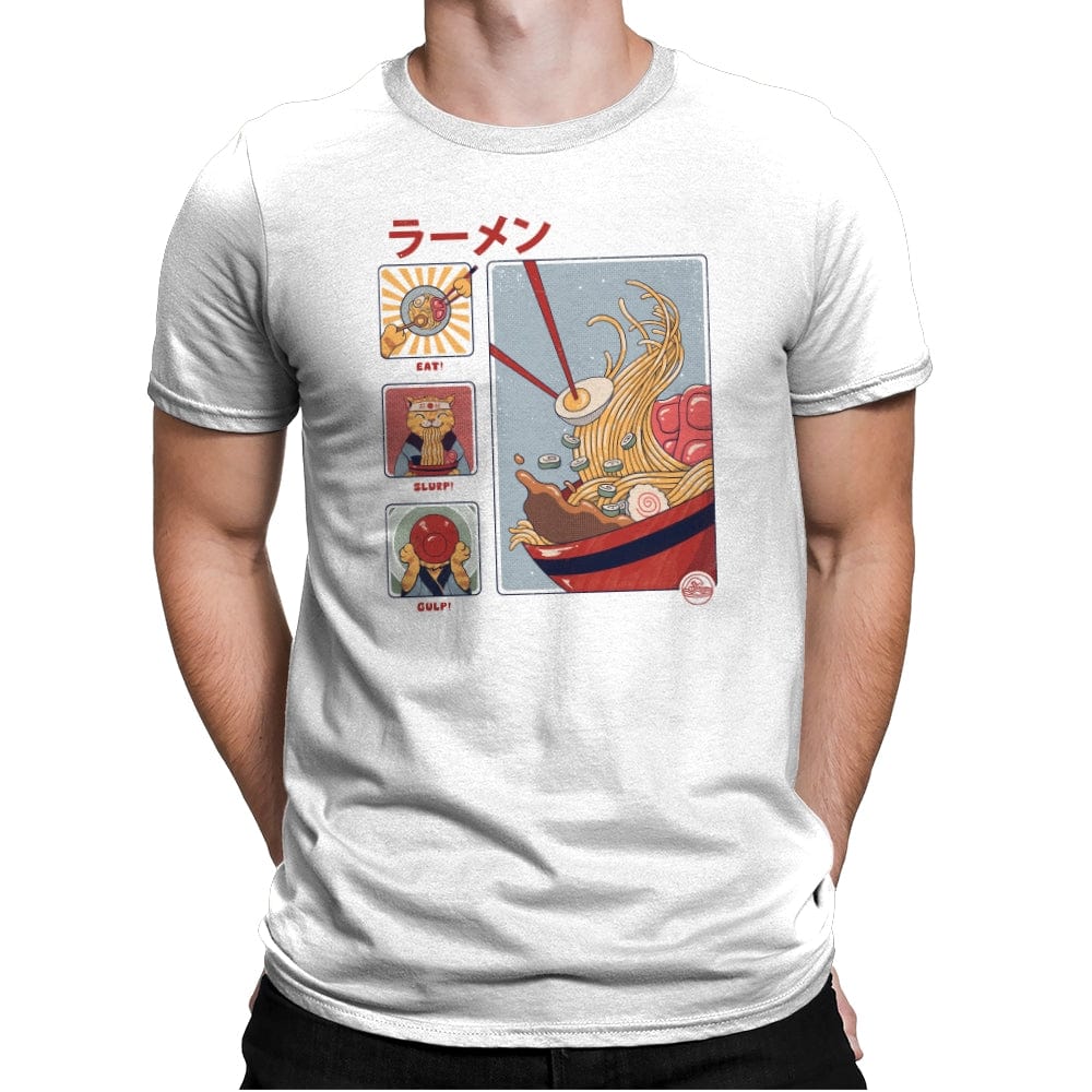 How to Eat Ramen - Mens Premium T-Shirts RIPT Apparel Small / White
