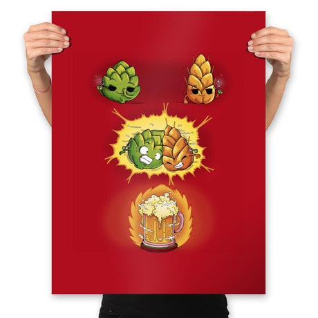 How To Make Beer - Prints Posters RIPT Apparel 18x24 / Red