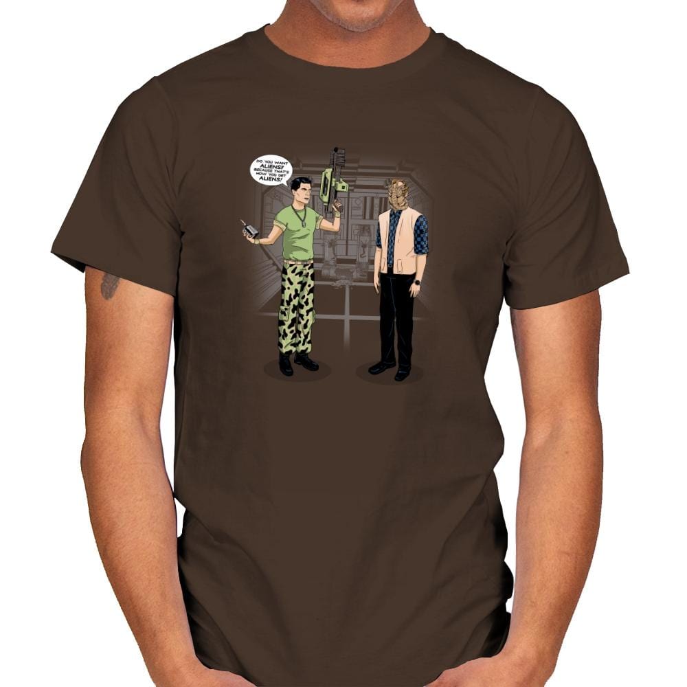 How You Get Aliens Exclusive - Mens T-Shirts RIPT Apparel Small / Dark Chocolate