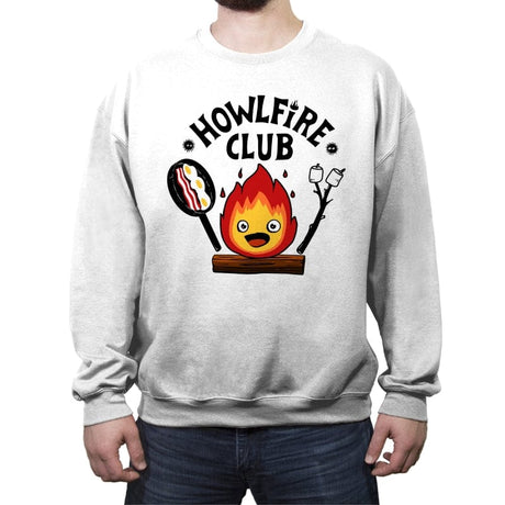 Howlfire - Crew Neck Sweatshirt Crew Neck Sweatshirt RIPT Apparel Small / White