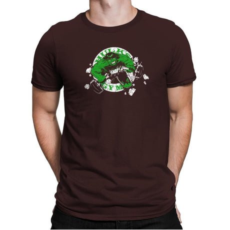 Hulk's Gym Exclusive - Mens Premium T-Shirts RIPT Apparel Small / Dark Chocolate