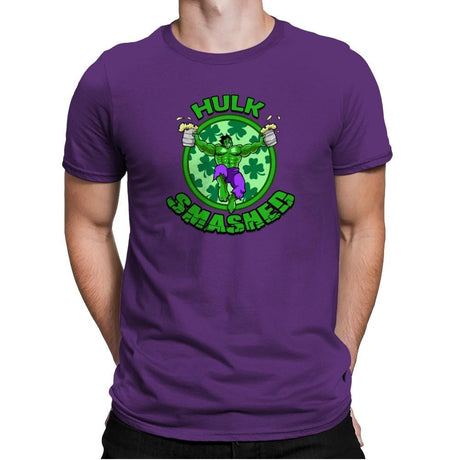 Hulk Smashed Exclusive - St Paddys Day - Mens Premium T-Shirts RIPT Apparel Small / Purple Rush