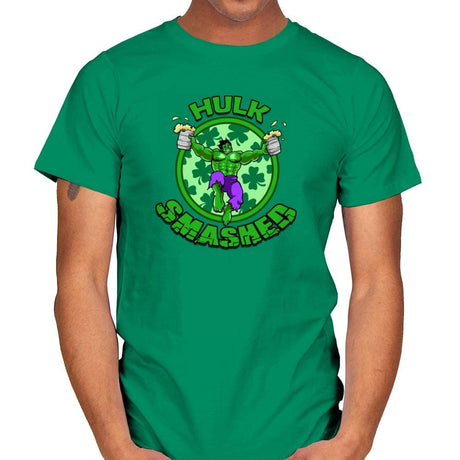 Hulk Smashed Exclusive - St Paddys Day - Mens T-Shirts RIPT Apparel Small / Kelly Green
