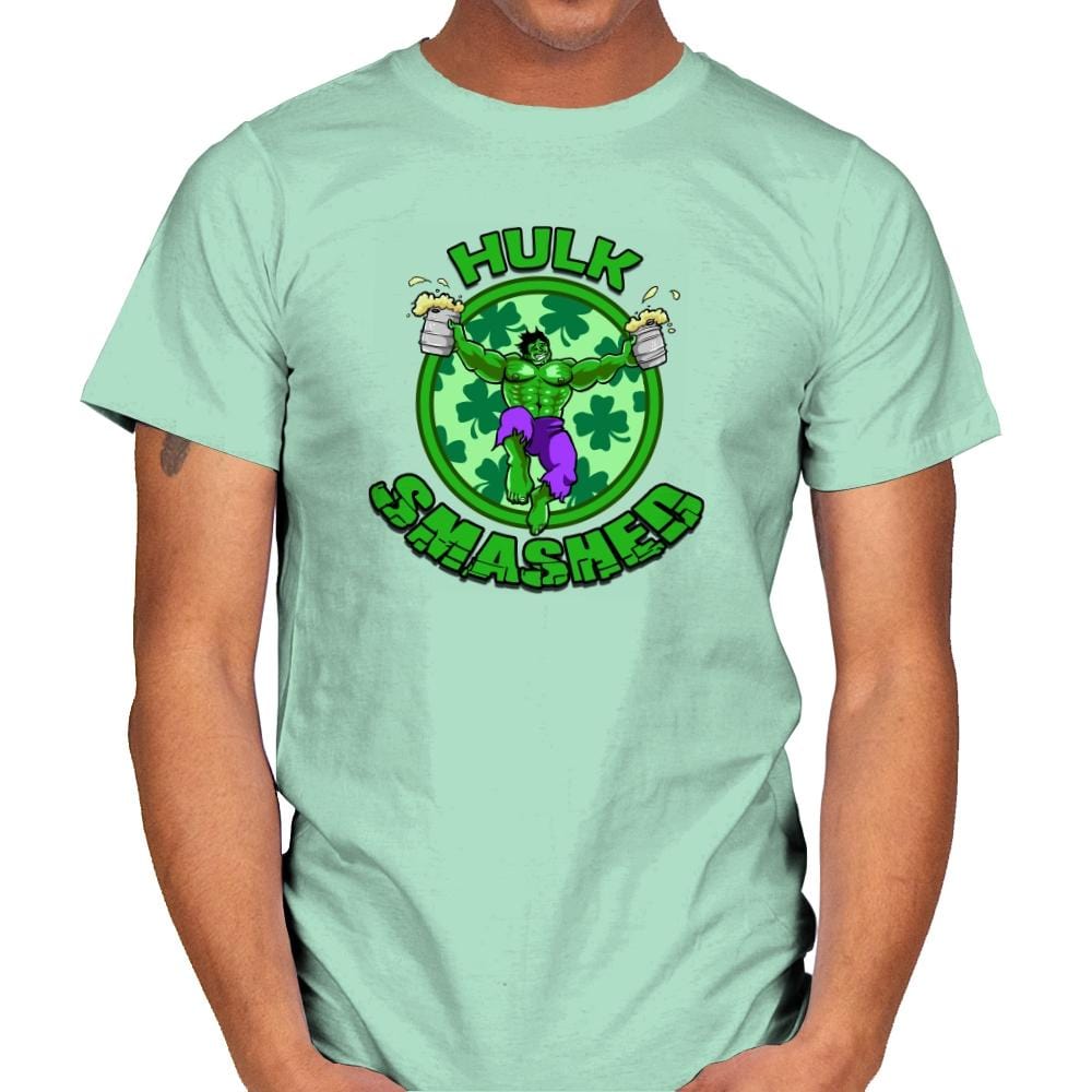 Hulk Smashed Exclusive - St Paddys Day - Mens T-Shirts RIPT Apparel Small / Mint Green