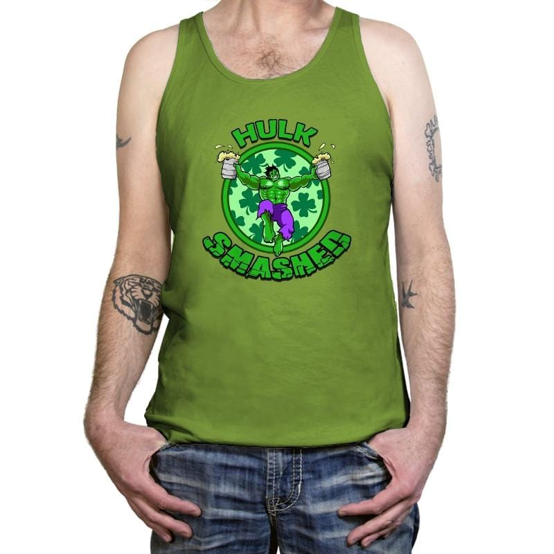 Hulk Smashed Exclusive - St Paddys Day - Tanktop Tanktop RIPT Apparel X-Small / Leaf