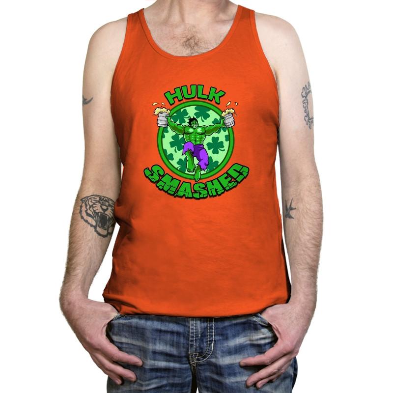 Hulk Smashed Exclusive - St Paddys Day - Tanktop Tanktop RIPT Apparel X-Small / Orange