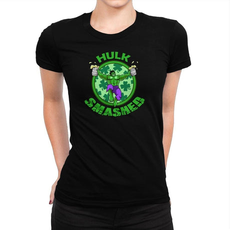 Hulk Smashed Exclusive - St Paddys Day - Womens Premium T-Shirts RIPT Apparel Small / Indigo