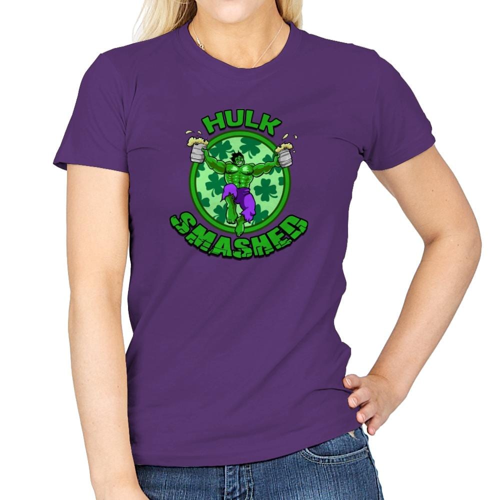 Hulk Smashed Exclusive - St Paddys Day - Womens T-Shirts RIPT Apparel Small / Purple