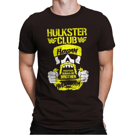 HULKSTER CLUB Exclusive - Mens Premium T-Shirts RIPT Apparel Small / Dark Chocolate