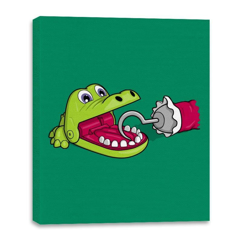 Hungry Hungry Gator - Canvas Wraps Canvas Wraps RIPT Apparel 16x20 / Kelly