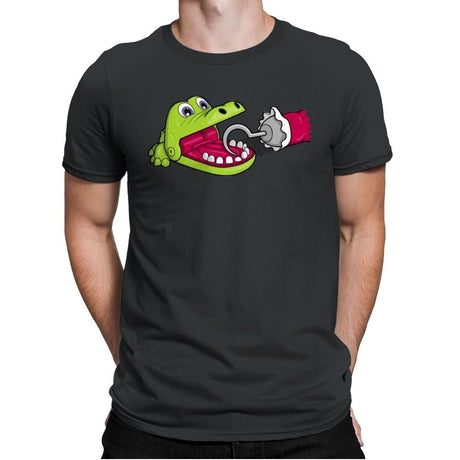 Hungry Hungry Gator - Mens Premium T-Shirts RIPT Apparel Small / Heavy Metal