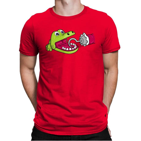 Hungry Hungry Gator - Mens Premium T-Shirts RIPT Apparel Small / Red
