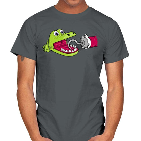 Hungry Hungry Gator - Mens T-Shirts RIPT Apparel Small / Charcoal