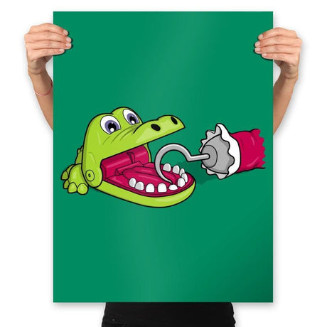 Hungry Hungry Gator - Prints Posters RIPT Apparel 18x24 / Kelly