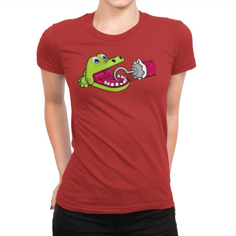 Hungry Hungry Gator - Womens Premium T-Shirts RIPT Apparel Small / Red