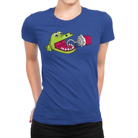 Hungry Hungry Gator - Womens Premium T-Shirts RIPT Apparel Small / Royal