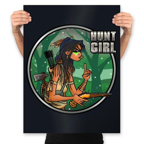 Hunt Girl - Prints Posters RIPT Apparel 18x24 / Black