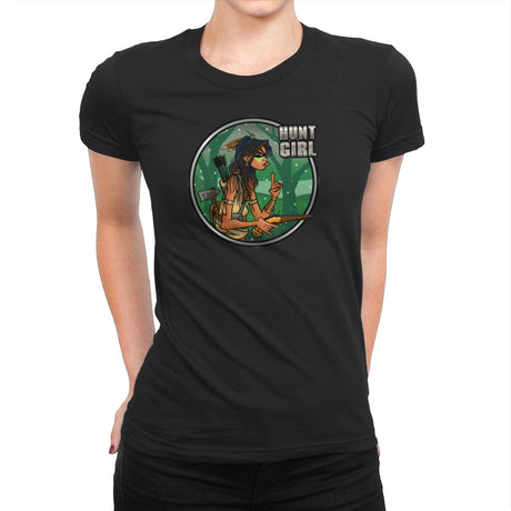 Hunt Girl - Womens Premium T-Shirts RIPT Apparel Small / Black