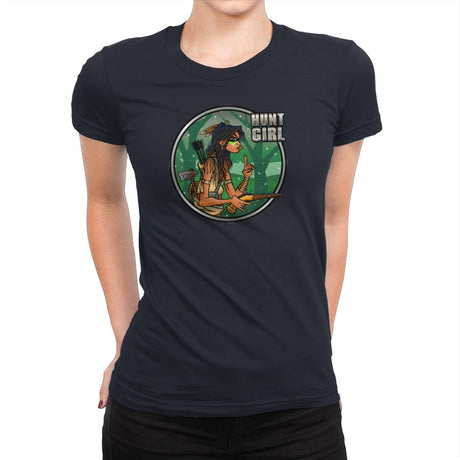 Hunt Girl - Womens Premium T-Shirts RIPT Apparel Small / Midnight Navy