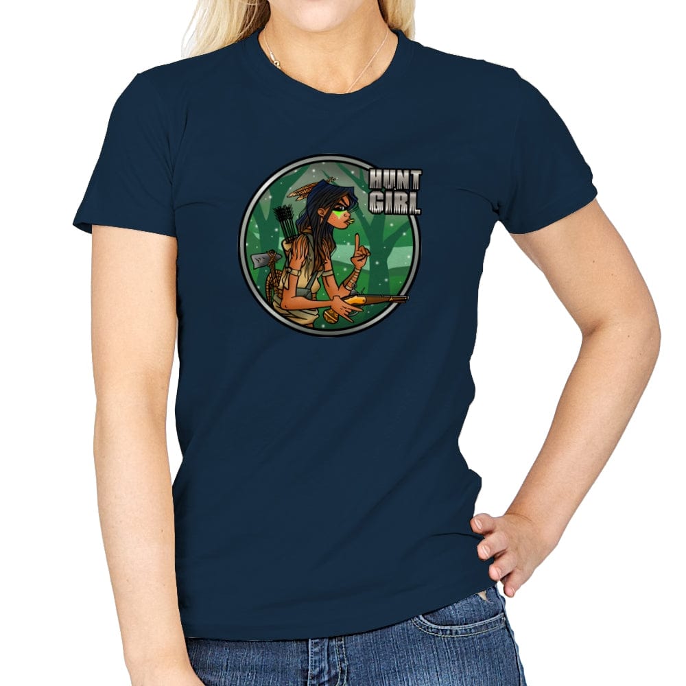 Hunt Girl - Womens T-Shirts RIPT Apparel Small / Navy