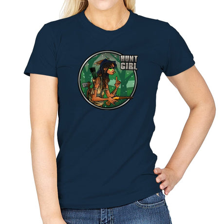 Hunt Girl - Womens T-Shirts RIPT Apparel Small / Navy
