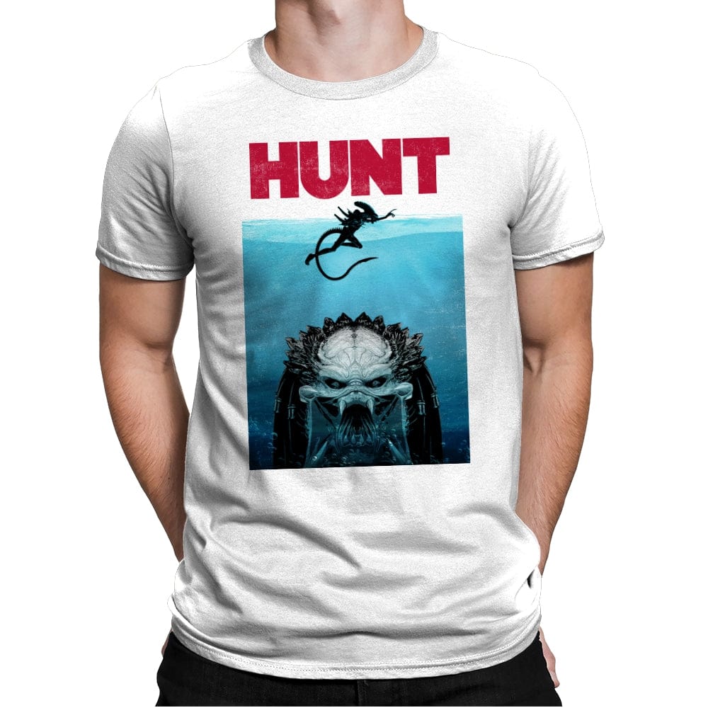 Hunt - Mens Premium T-Shirts RIPT Apparel Small / White