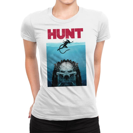 Hunt - Womens Premium T-Shirts RIPT Apparel Small / White