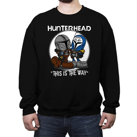 Hunter Head - Crew Neck Sweatshirt Crew Neck Sweatshirt RIPT Apparel Small / Black