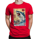 Hunting the Shark in Japan - Mens Premium T-Shirts RIPT Apparel Small / Red