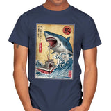 Hunting the Shark in Japan - Mens T-Shirts RIPT Apparel Small / Navy