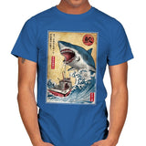 Hunting the Shark in Japan - Mens T-Shirts RIPT Apparel Small / Royal
