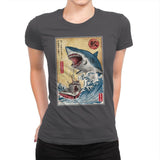Hunting the Shark in Japan - Womens Premium T-Shirts RIPT Apparel Small / Heavy Metal
