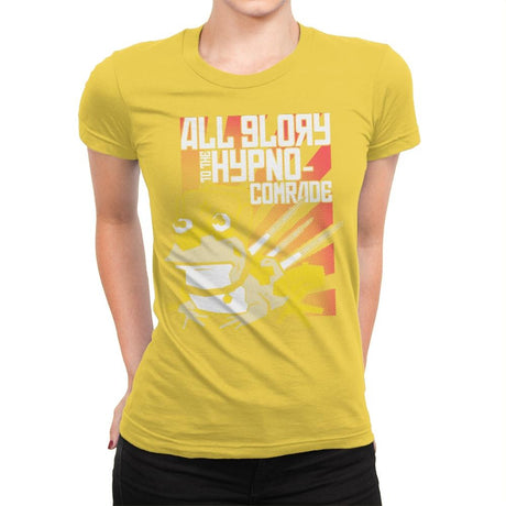 Hypno Comrade Exclusive - Womens Premium T-Shirts RIPT Apparel Small / Vibrant Yellow