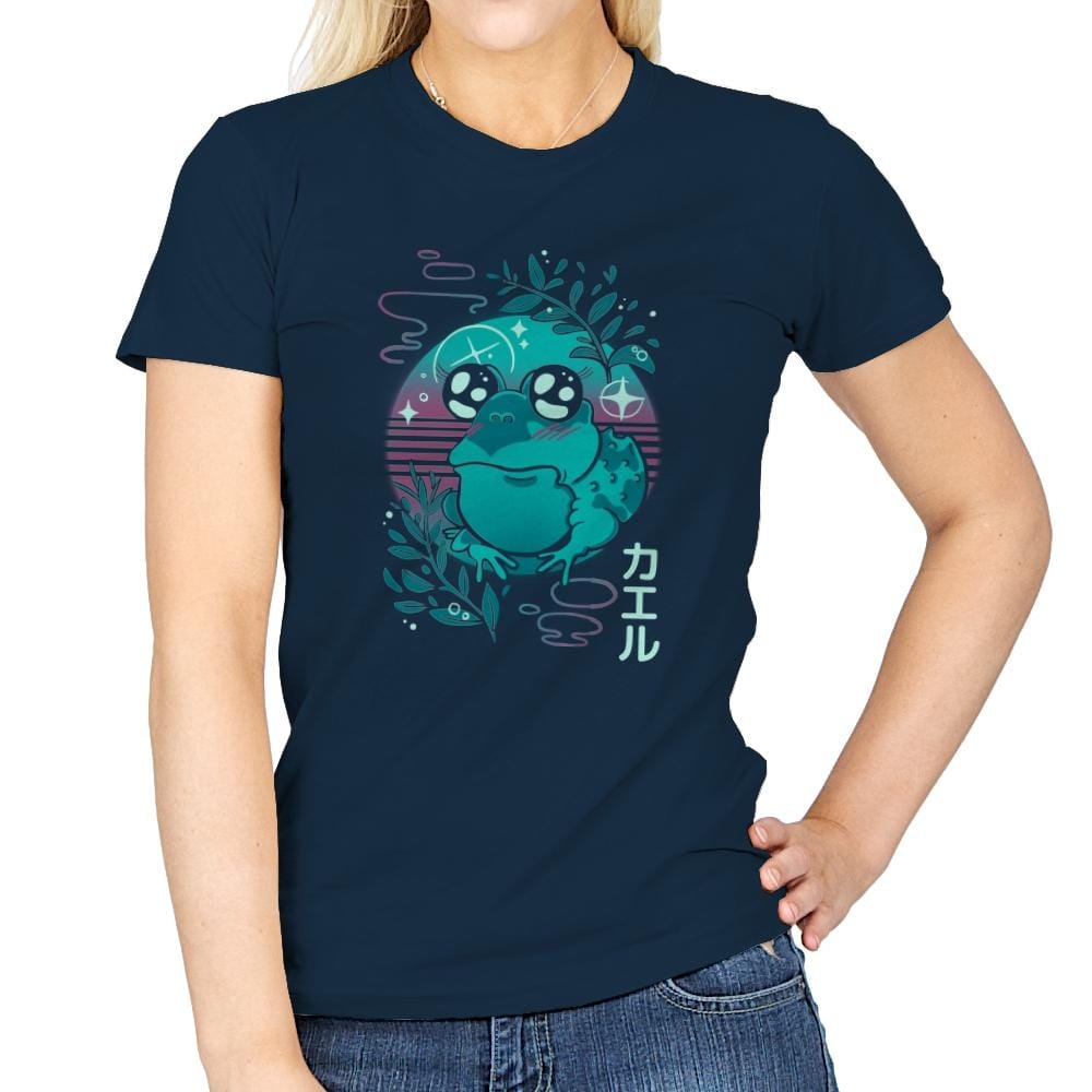 Hypno Kaeru - Womens T-Shirts RIPT Apparel Small / Navy